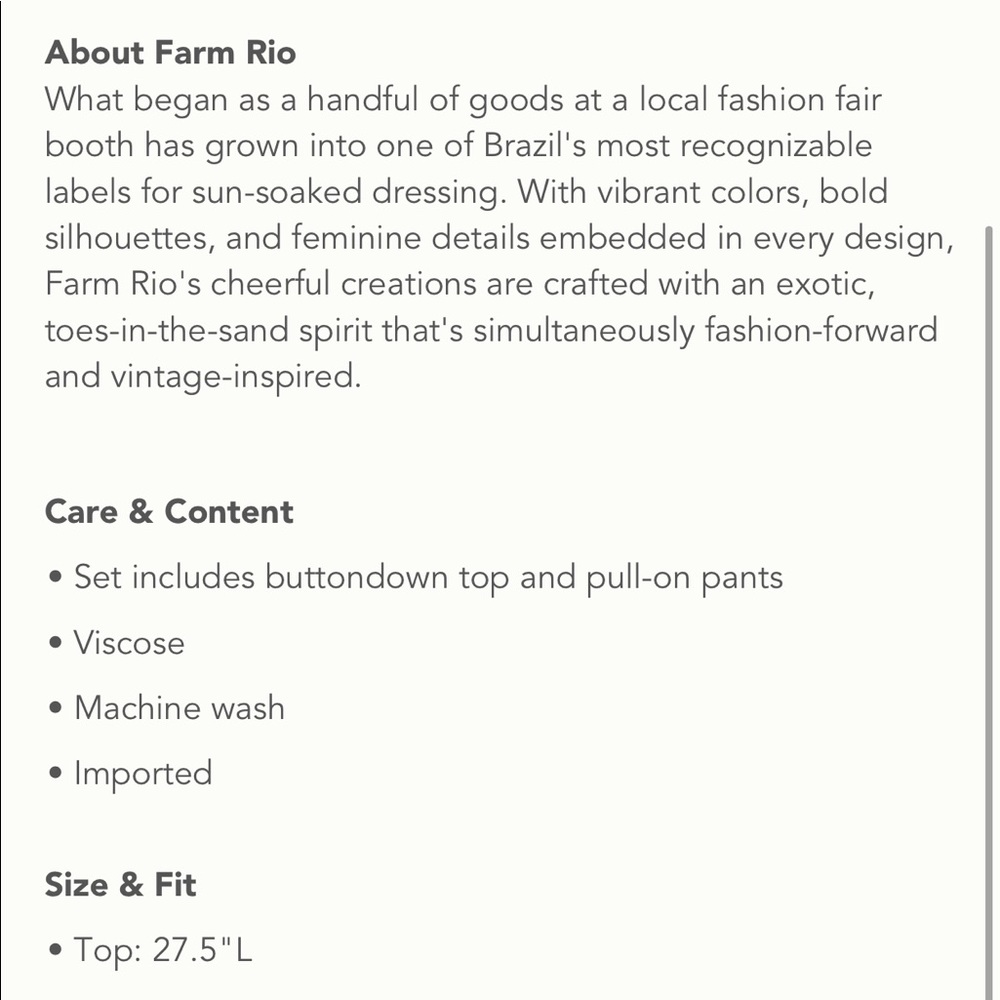 Anthropologie Farm Rio Hisbiscus Pajama Set - Picture 16 of 16